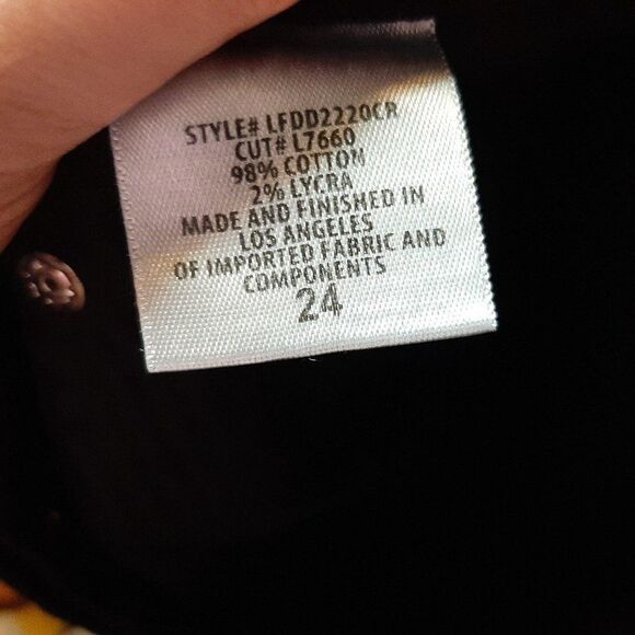 LF The Brand Distressed Black Skinny Jeans sz 24 - Picture 5 of 6